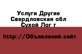 Услуги Другие. Свердловская обл.,Сухой Лог г.